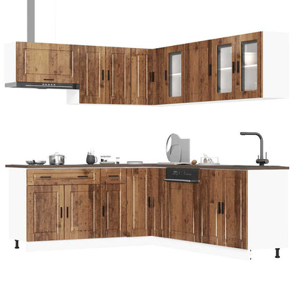 vidaXL 11 Piece Kitchen Cabinet Set Porto Old Wood Engineered Wood