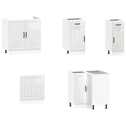vidaXL 11 Piece Kitchen Cabinet Set Kalmar Gloss White Engineered Wood