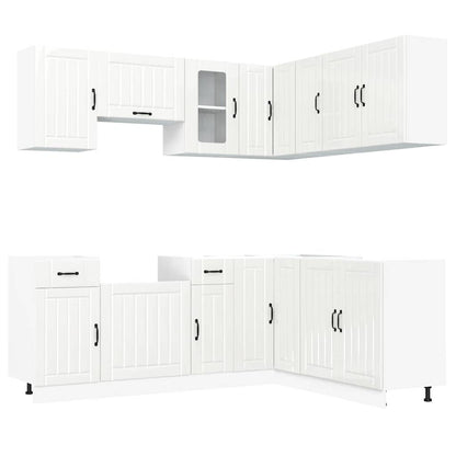vidaXL 11 Piece Kitchen Cabinet Set Lucca Gloss White Engineered Wood