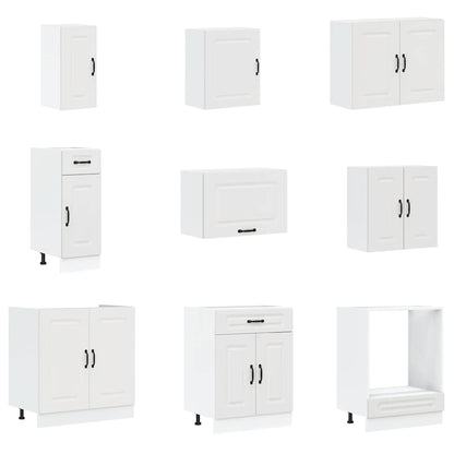 vidaXL 14 Piece Kitchen Cabinet Set Kalmar White Engineered Wood