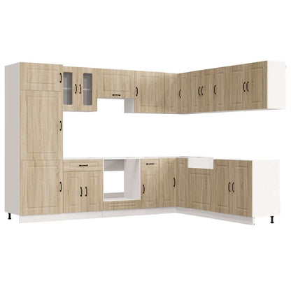 vidaXL 14 Piece Kitchen Cabinet Set "Kalmar" Sonoma Oak Engineered Wood