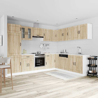 vidaXL 14 Piece Kitchen Cabinet Set "Kalmar" Sonoma Oak Engineered Wood