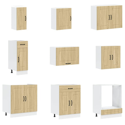 vidaXL 14 Piece Kitchen Cabinet Set Kalmar Sonoma Oak Engineered Wood