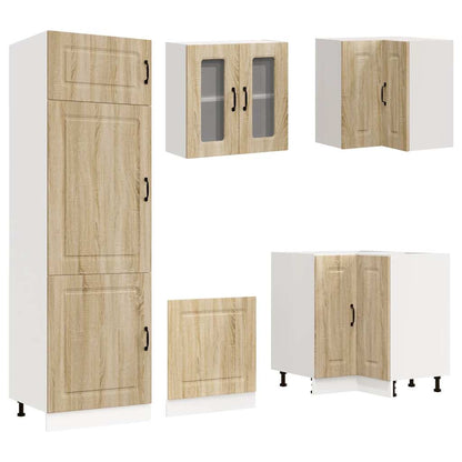 vidaXL 14 Piece Kitchen Cabinet Set "Kalmar" Sonoma Oak Engineered Wood