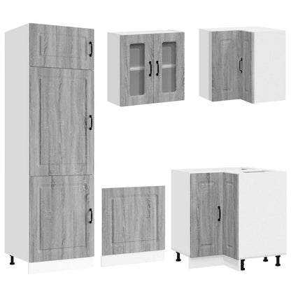 vidaXL 14 Piece Kitchen Cabinet Set "Kalmar" Grey Sonoma Engineered Wood