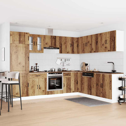 vidaXL 14 Piece Kitchen Cabinet Set Kalmar Old Wood Engineered Wood
