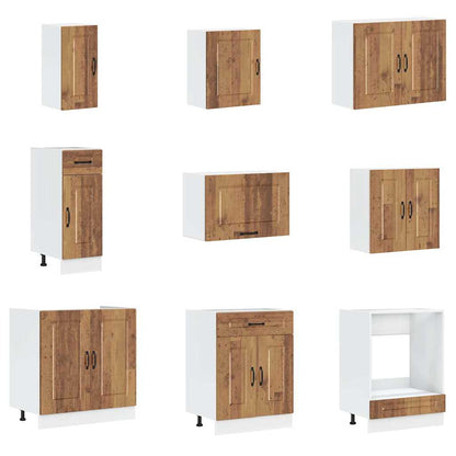 vidaXL 14 Piece Kitchen Cabinet Set Kalmar Old Wood Engineered Wood