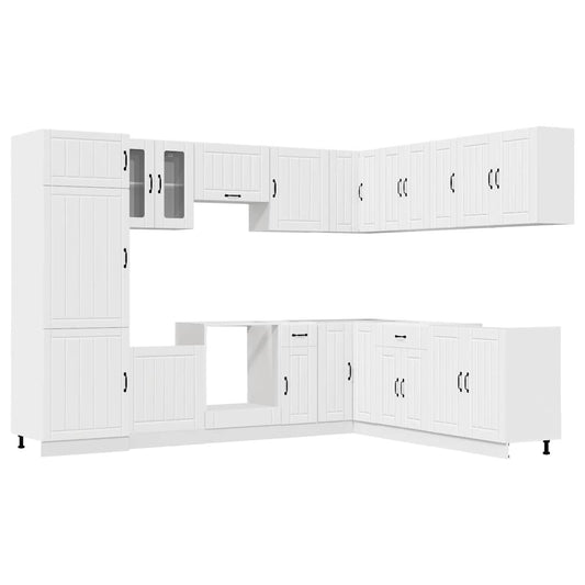 vidaXL 14 Piece Kitchen Cabinet Set "Lucca" White Engineered Wood