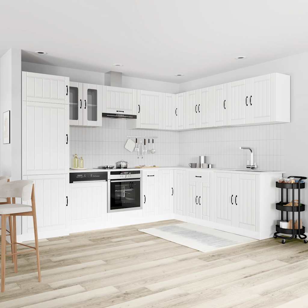 vidaXL 14 Piece Kitchen Cabinet Set "Lucca" White Engineered Wood