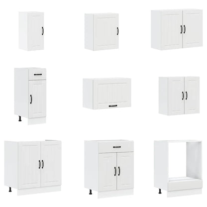 vidaXL 14 Piece Kitchen Cabinet Set Lucca White Engineered Wood