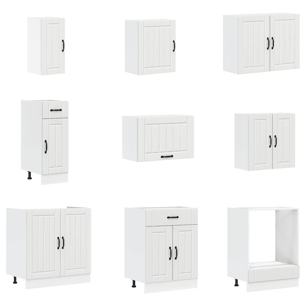 vidaXL 14 Piece Kitchen Cabinet Set "Lucca" White Engineered Wood