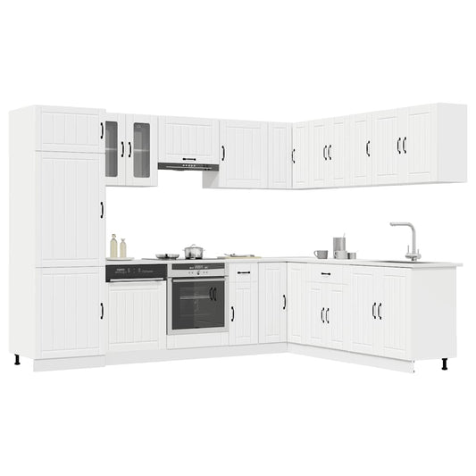vidaXL 14 Piece Kitchen Cabinet Set "Lucca" White Engineered Wood