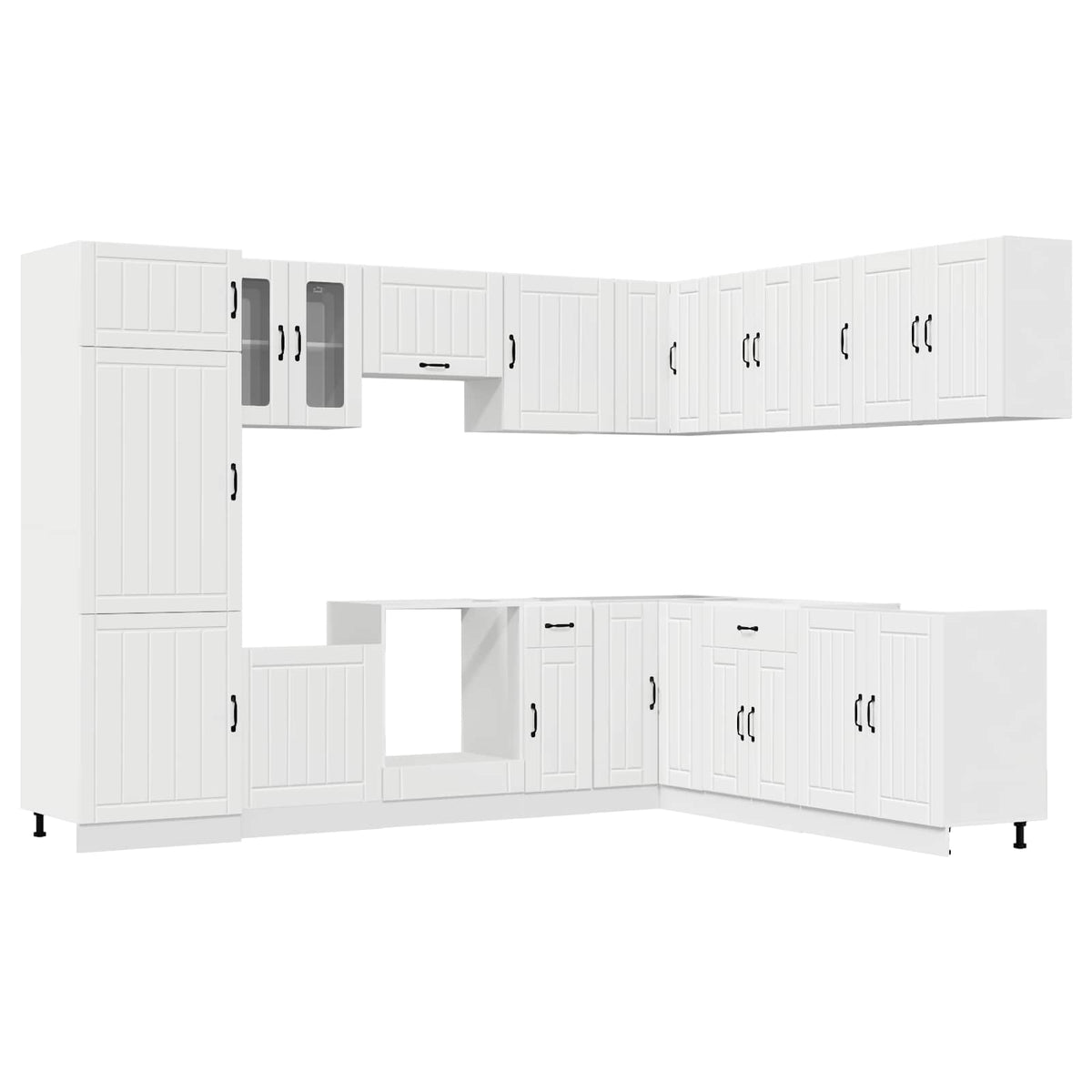 vidaXL 14 Piece Kitchen Cabinet Set "Lucca" White Engineered Wood