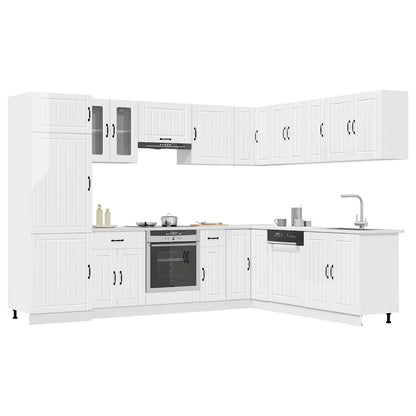vidaXL 14 Piece Kitchen Cabinet Set "Lucca" Gloss White Engineered Wood