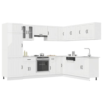 vidaXL 14 Piece Kitchen Cabinet Set "Lucca" Gloss White Engineered Wood