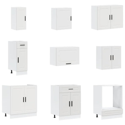vidaXL 14 Piece Kitchen Cabinet Set Porto White Engineered Wood