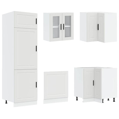 vidaXL 14 Piece Kitchen Cabinet Set Porto White Engineered Wood