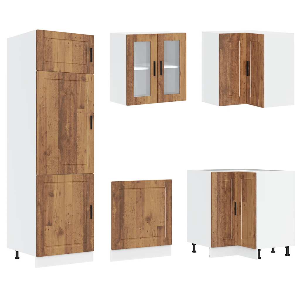 vidaXL 14 Piece Kitchen Cabinet Set "Porto" Old Wood Engineered Wood