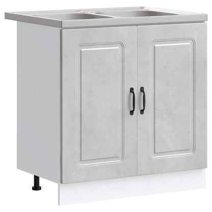 vidaXL Kitchen Cabinet Kalmar Concrete Grey 80 x 46 x 81.5 cm
