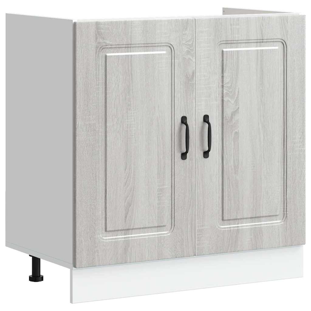 vidaXL Kitchen Cabinet with Door Kalmar Grey Sonoma 80 x 46 x 81.5 cm