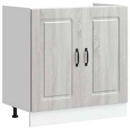 vidaXL Kitchen Cabinet with Door Kalmar Grey Sonoma 80 x 46 x 81.5 cm