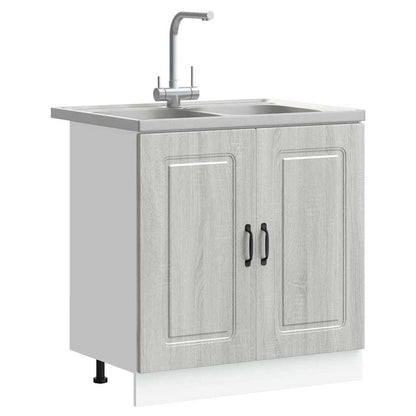 vidaXL Kitchen Cabinet with Door Kalmar Grey Sonoma 80 x 46 x 81.5 cm
