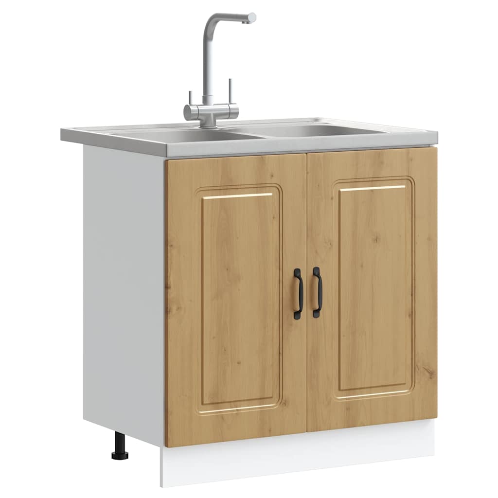 vidaXL Kitchen Cabinet Kalmar Artisan Oak 80 x 46 x 81.5 cm