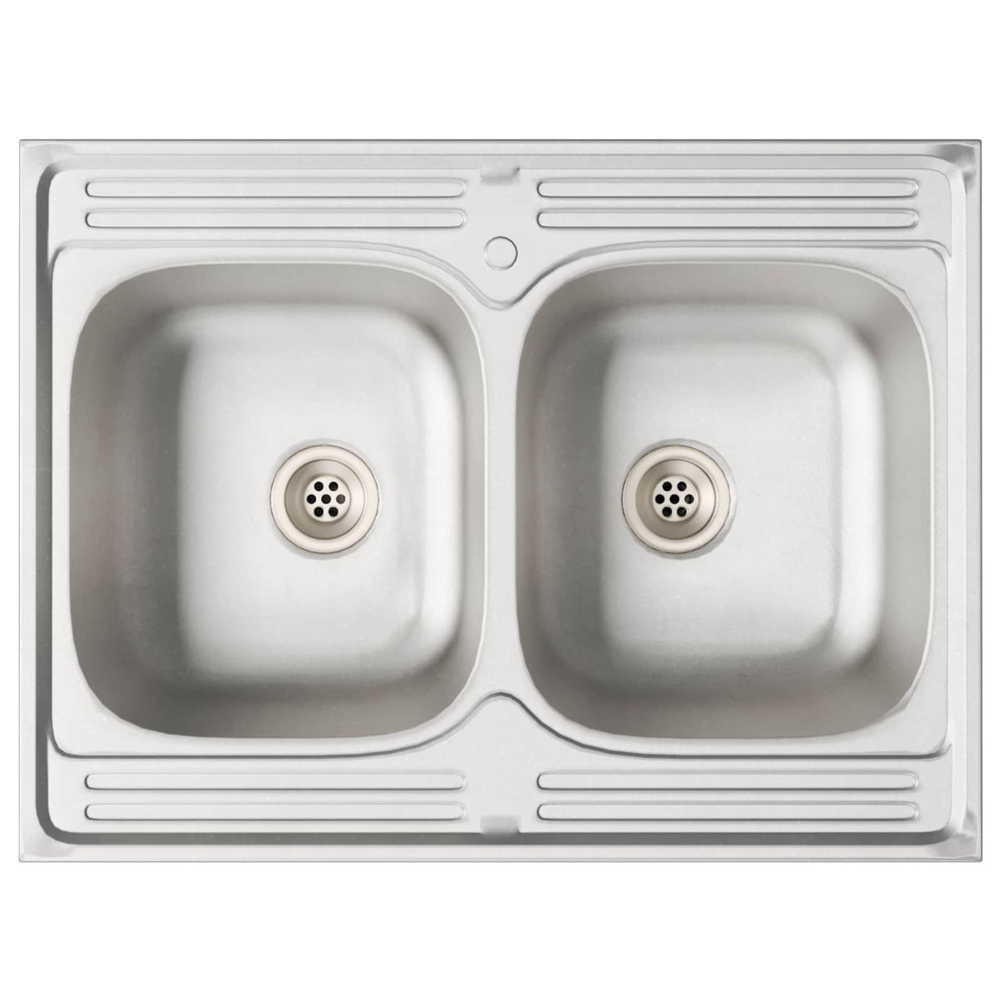 vidaXL Sink Base Cabinet Lucca 2 pcs White Engineered Wood