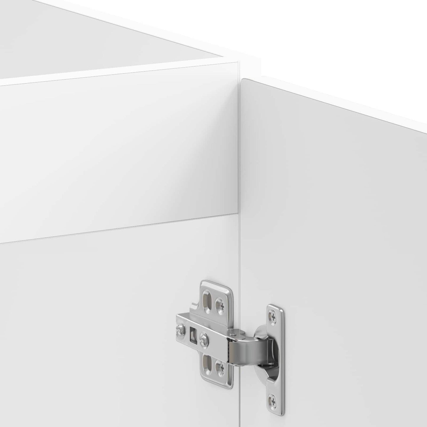 vidaXL Sink Base Cabinet Lucca 2 pcs High Gloss White Engineered Wood