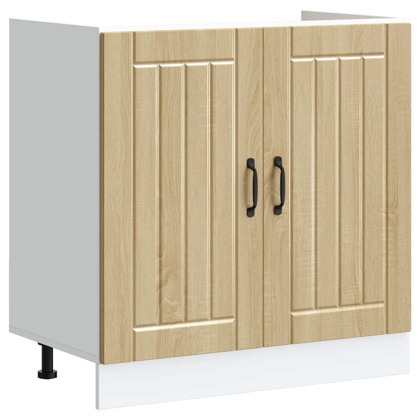 vidaXL Sink Base Cabinet Lucca 2 pcs Sonoma Oak Engineered Wood