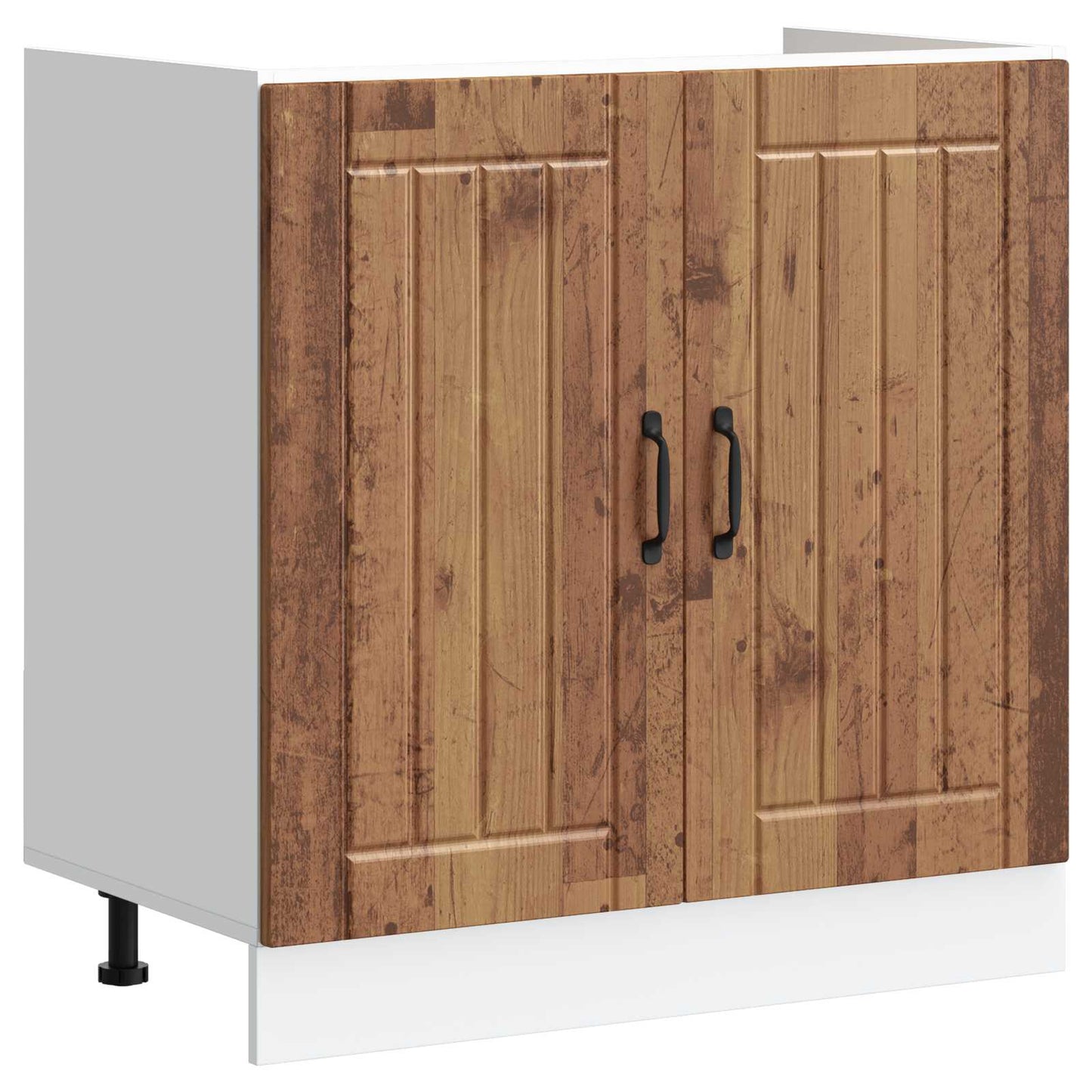 vidaXL Sink Base Cabinet Lucca 2 pcs Old Wood Engineered Wood