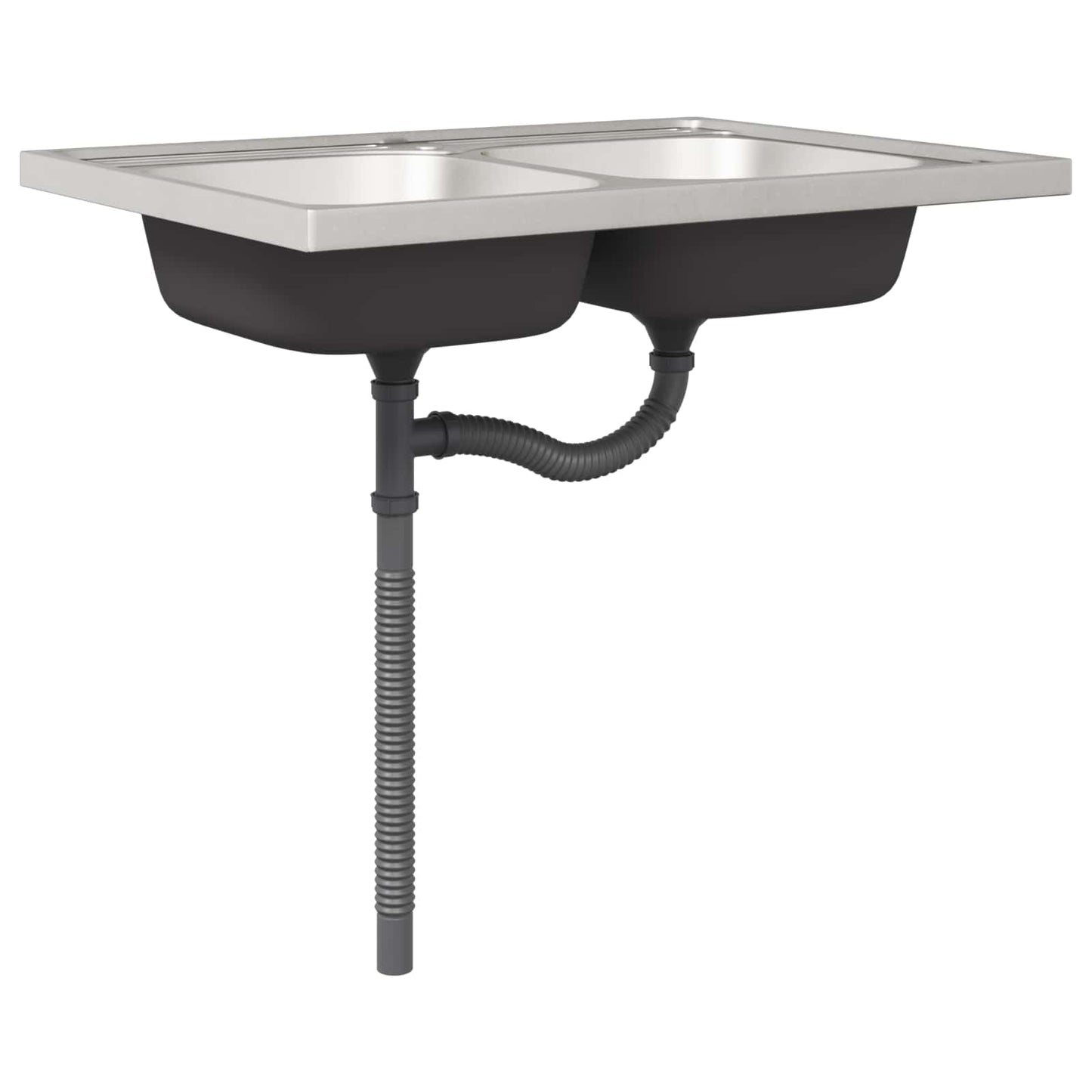 vidaXL Sink Base Cabinet with Door Porto 2 pcs Brown Engineered wood