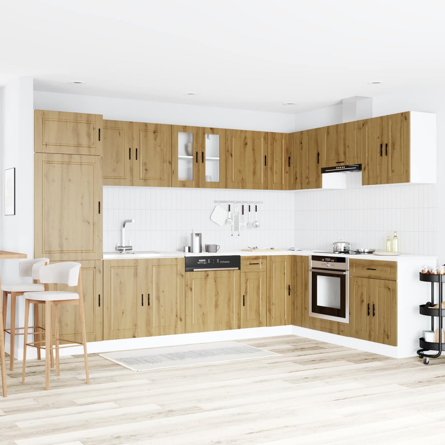 vidaXL Sink Base Cabinet Porto 2 pcs Brown 80 x 46 x 81.5 cm
