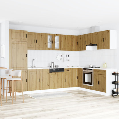 vidaXL Sink Base Cabinet Porto 2 pcs Brown 80 x 46 x 81.5 cm