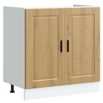 vidaXL Sink Base Cabinet Porto 2 pcs Brown 80 x 46 x 81.5 cm