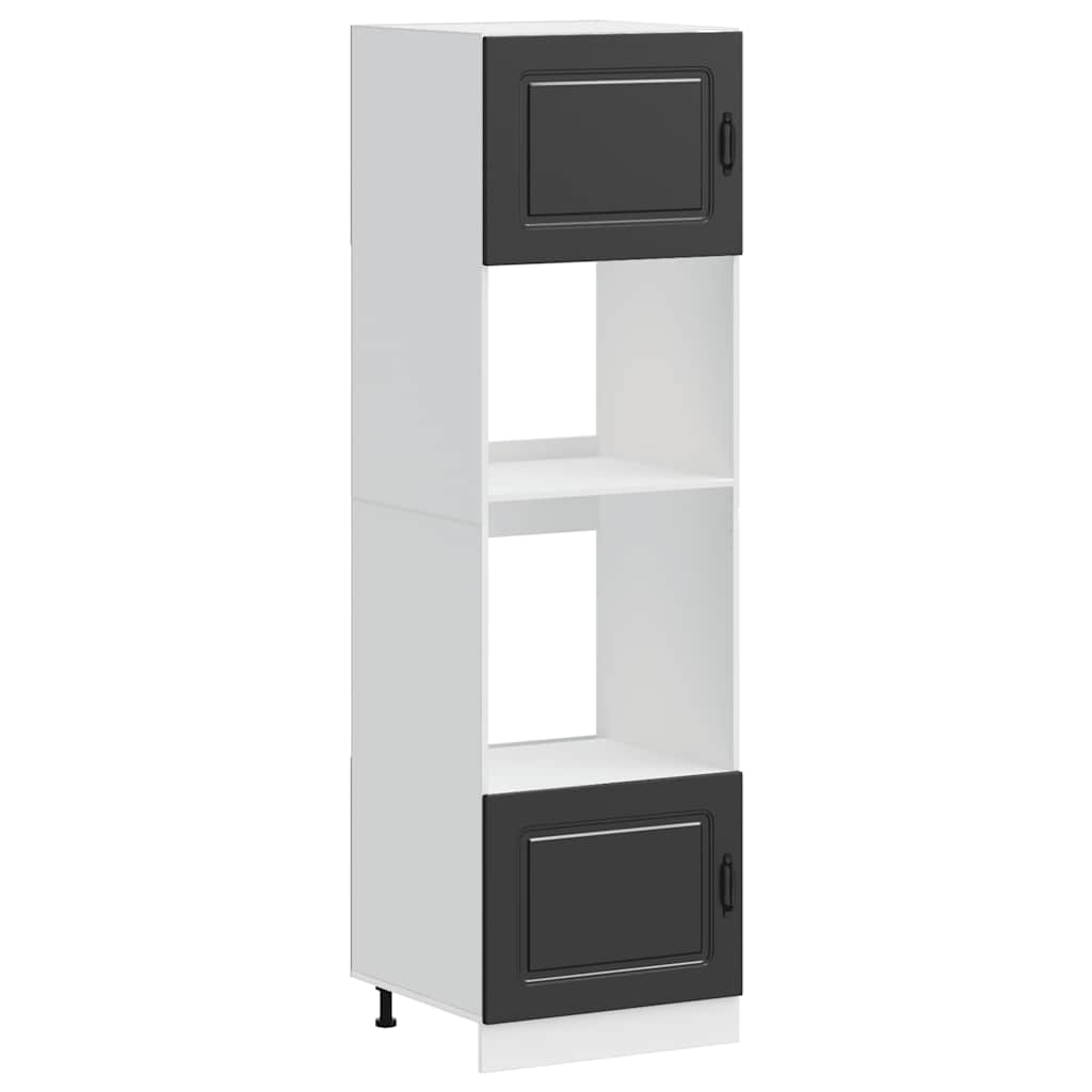 vidaXL Oven Cabinets 2 pcs Kalmar Black Engineered Wood