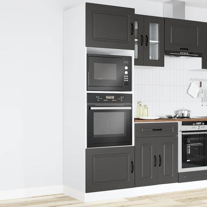 vidaXL Oven Cabinets 2 pcs Kalmar Black Engineered Wood