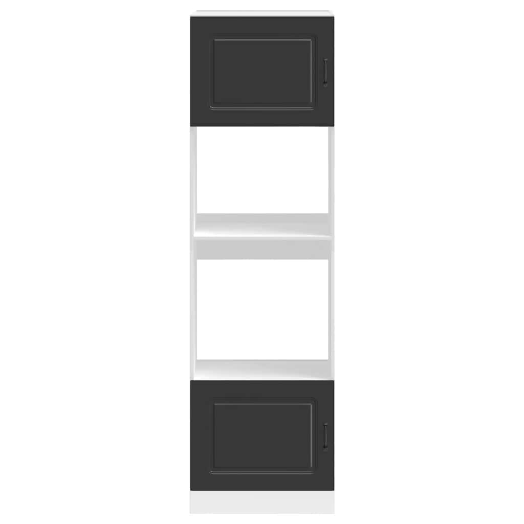 vidaXL Oven Cabinets 2 pcs Kalmar Black Engineered Wood