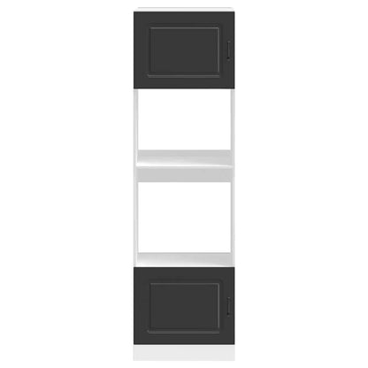 vidaXL Oven Cabinets 2 pcs Kalmar Black Engineered Wood