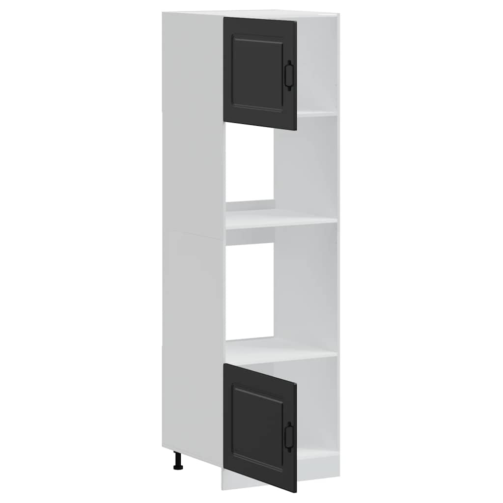 vidaXL Oven Cabinets 2 pcs Kalmar Black Engineered Wood