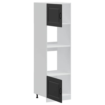 vidaXL Oven Cabinets 2 pcs Kalmar Black Engineered Wood