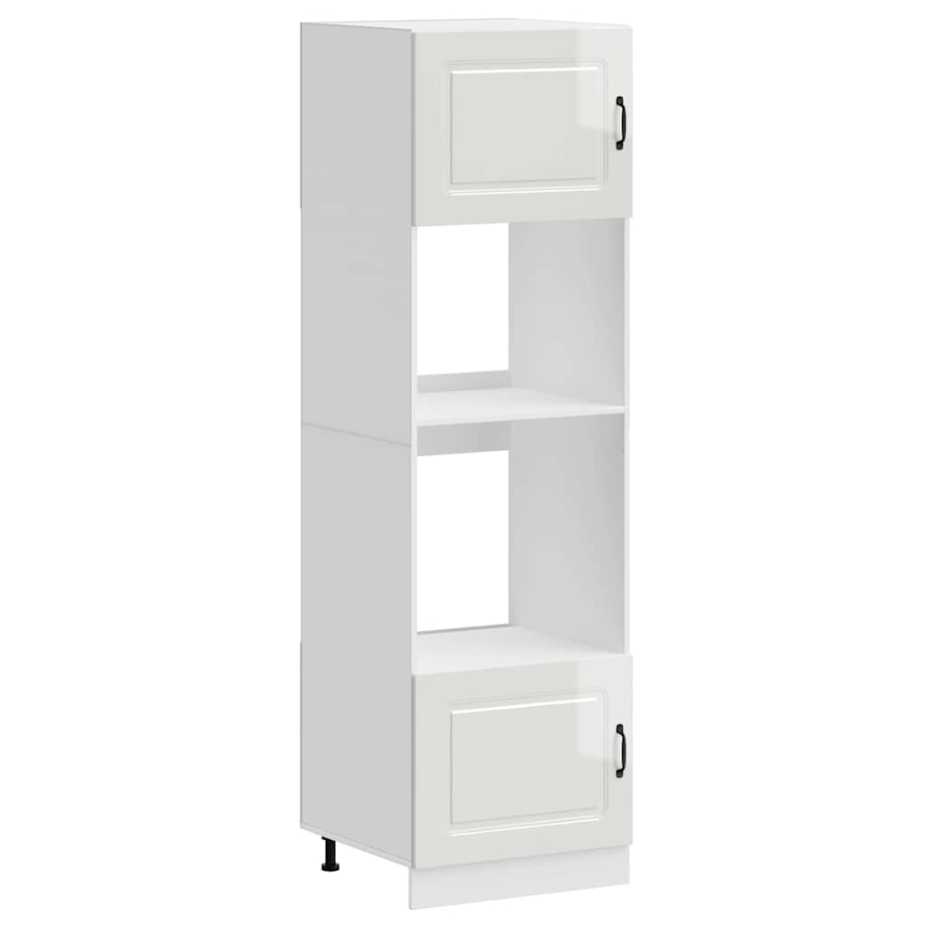 vidaXL Oven Cabinets 2 pcs Kalmar Gloss White Engineered Wood
