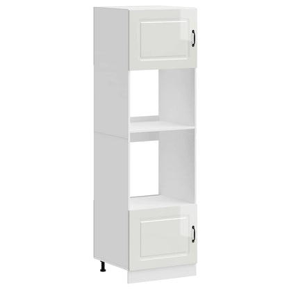 vidaXL Oven Cabinets 2 pcs Kalmar Gloss White Engineered Wood