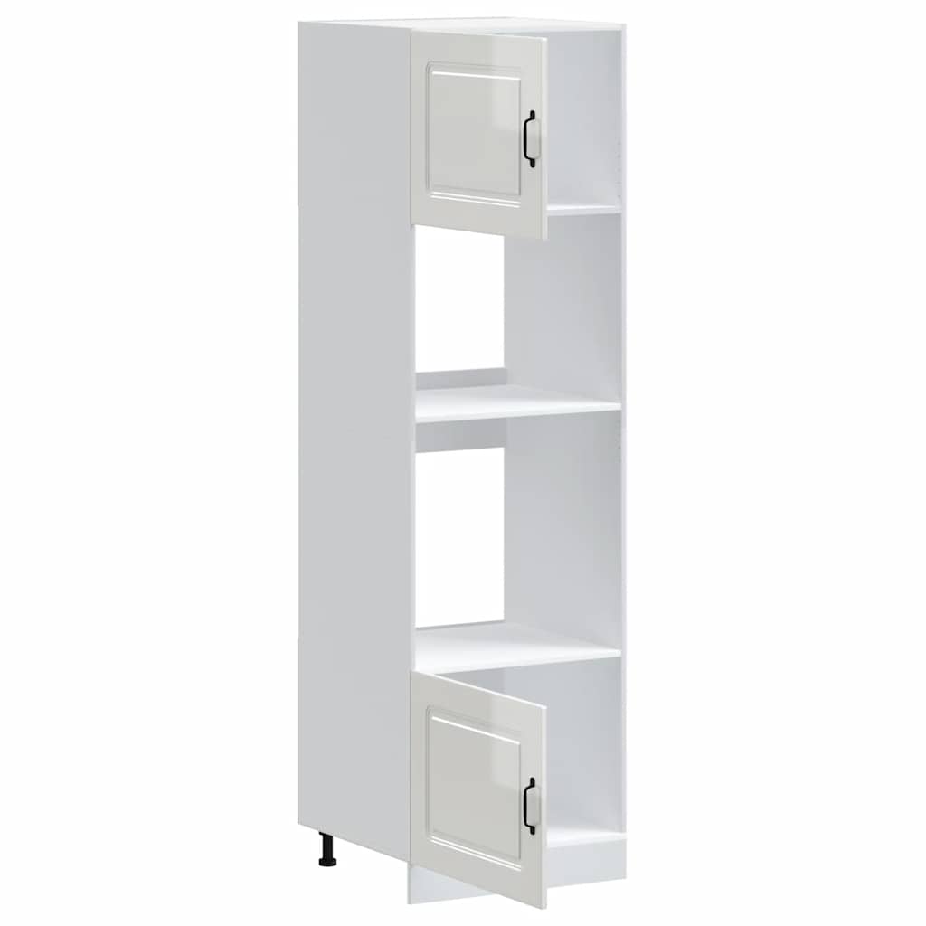 vidaXL Oven Cabinets 2 pcs Kalmar Gloss White Engineered Wood