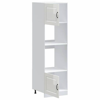 vidaXL Oven Cabinets 2 pcs Kalmar Gloss White Engineered Wood