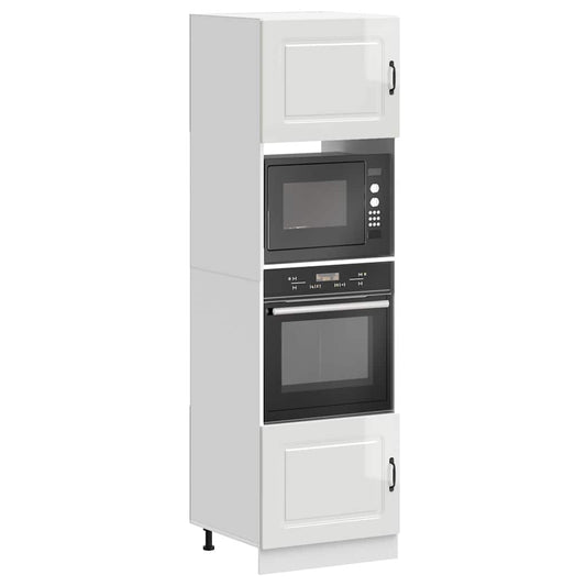 vidaXL Oven Cabinets 2 pcs "Kalmar" Gloss White Engineered Wood