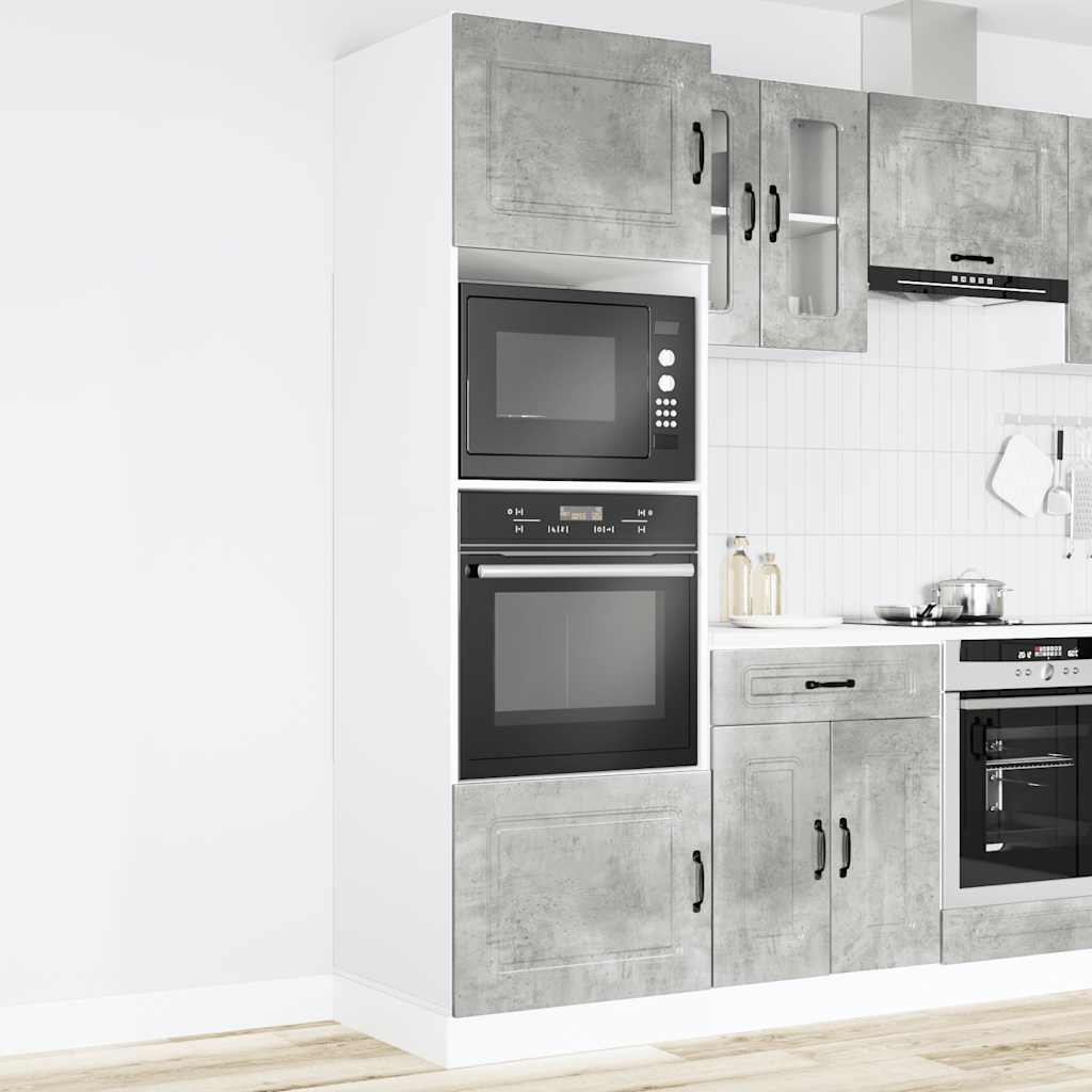 vidaXL Oven Cabinets 2 pcs Kalmar Concrete Grey Engineered Wood
