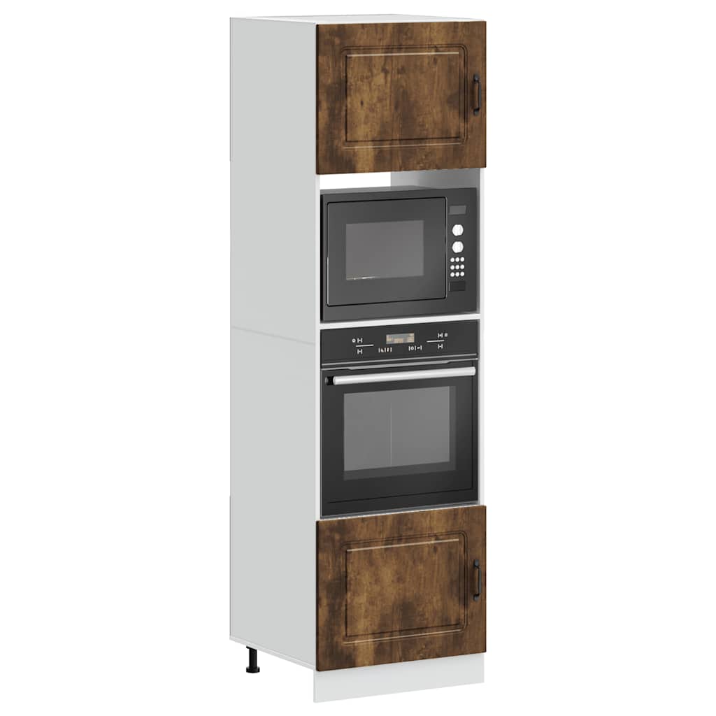 vidaXL Oven Cabinets 2 pcs Kalmar Smoked Oak Engineered Wood