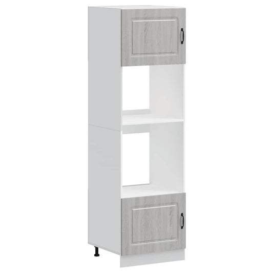 vidaXL Oven Cabinets 2 pcs "Kalmar" Grey Sonoma Engineered Wood