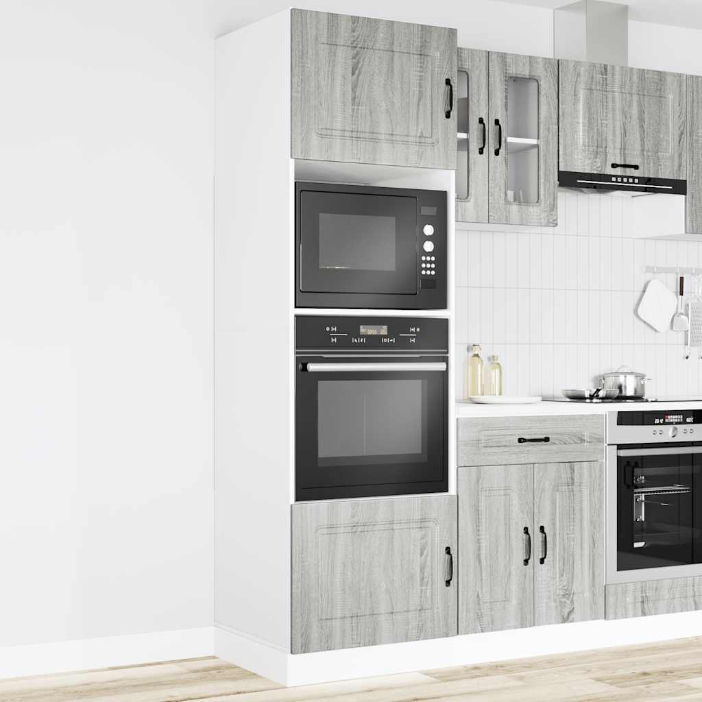 vidaXL Oven Cabinets 2 pcs Kalmar Grey Sonoma Engineered Wood